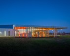 Visible from the Interstate, the energy exhibit becomes the signature design element for the facility.