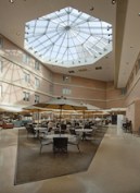 Crozer-Chester Medical Center in Chester, Pennsylvania, designed by Charles Cross Architecture, features a 40-foot-diameter dome skylight, manufactured and installed by Super Sky Products Enterprises, LLC.