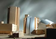 The overlapping steel panels of Princeton's new Peter B. Lewis Science Library, designed by Frank Gehry and currently under construction, will set the building apart from its Collegiate Gothic and high Modernist neighbors on campus.