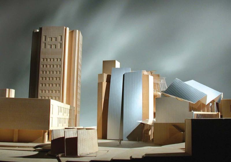 The overlapping steel panels of Princeton's new Peter B. Lewis Science Library, designed by Frank Gehry and currently under construction, will set the building apart from its Collegiate Gothic and high Modernist neighbors on campus.