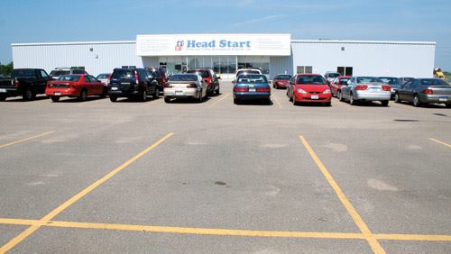 Head Start Early Childhood Center: Reused Kmart Building, Hastings, Neb. In 1998, a tornado damaged the Head Start facility in Hastings. Three years later, Head Start moved into a former Kmart, which had sat empty for a decade. The new center serves 1,200 students and their families, many of whom are recent arrivals from Mexico. The playground sits on what used to be Kmart's cargo dock.