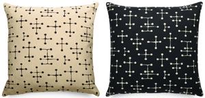 The Dot Pattern, shown here in two colors, has been licensed to Maharam, which uses it in contract textiles. A family-run business for four generations, Maharam has been producing textiles since 1902.