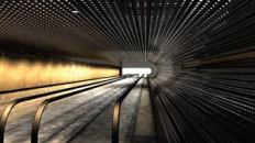 The National Gallery of Art in Washington, D.C., is hosting a yearlong exhibition by artist Leo Villareal that features LED technology. The installation is located along the passageway that connects the museum's east and west buildings.