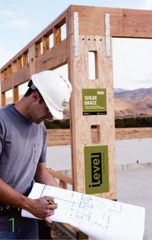 iLevel shear braceWeyerhaeuserwww.weyerhaeuser.com

Prebuilt, engineered panel



More consistent performance than site-built shear walls



Manufactured in a controlled setting



Can be used in multistory applications



Resists high lateral loads



Available in 12- and 18-foot widths, various stock, and custom heights