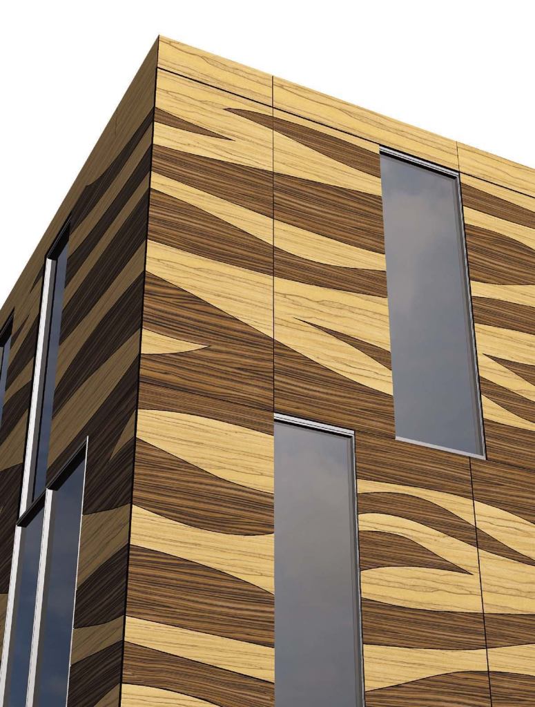 Wood Decors for Meteon Panel System



Trespatrespa.com

Inspired by wood - 17 patterns available - UV and weather resistant - Impact resistant - Available in UL Class A fire rating - 70 percent wood fiber and 30 percent thermosetting resin - Contains no heavy metals, halogens, or biocides - Nonporous for easy cleaning - Wood grain runs length of panel - Available in 0.24-inch, 0.32-inch, 0.40-inch, and 0.52-inch thicknesses