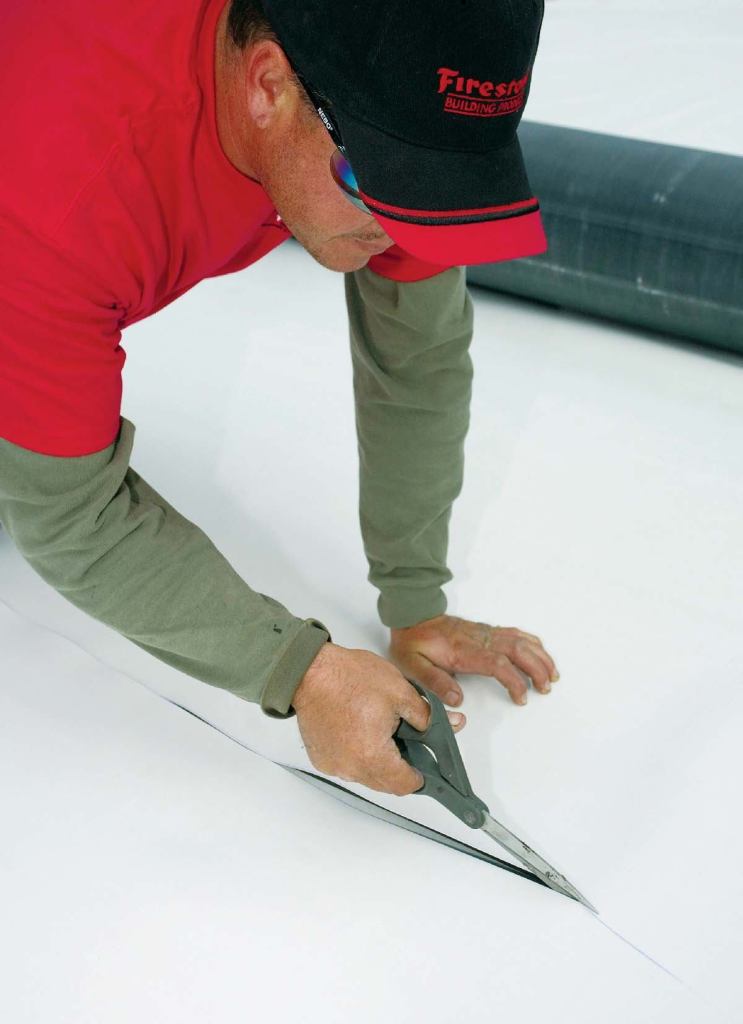 Firestone's lastest EPDM rubber membrane, RubberGard EcoWhite, adds 60-mils of membrane to the roof with a simple roll installation. It has a solar reflectance of .80 and a solar reflectance index of 99, when tested in compliance with the Cool Roof Rating Council.



10', 16'-8", 20', or 25' widths

www.firestonebpco.com