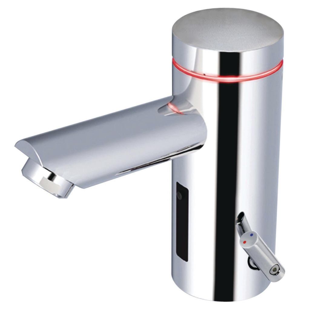 The Lumino is the latest addition to Sloan Valve Co.'s Optima family of touch-free, hygienic faucets. Operating at an efficient flow rate of 0.5 gallons per minute, the Lumino features an illuminated ring that changes color to indicate water temperature: Red when the lever is pulled forward (hot), white when it’s upright (warm), and blue when it's pushed back (cold). Double infrared sensors provide on-demand activation. The die-cast metal pedestal faucet is powered by a 6-volt DC plug-in transformer.

sloanvalve.com