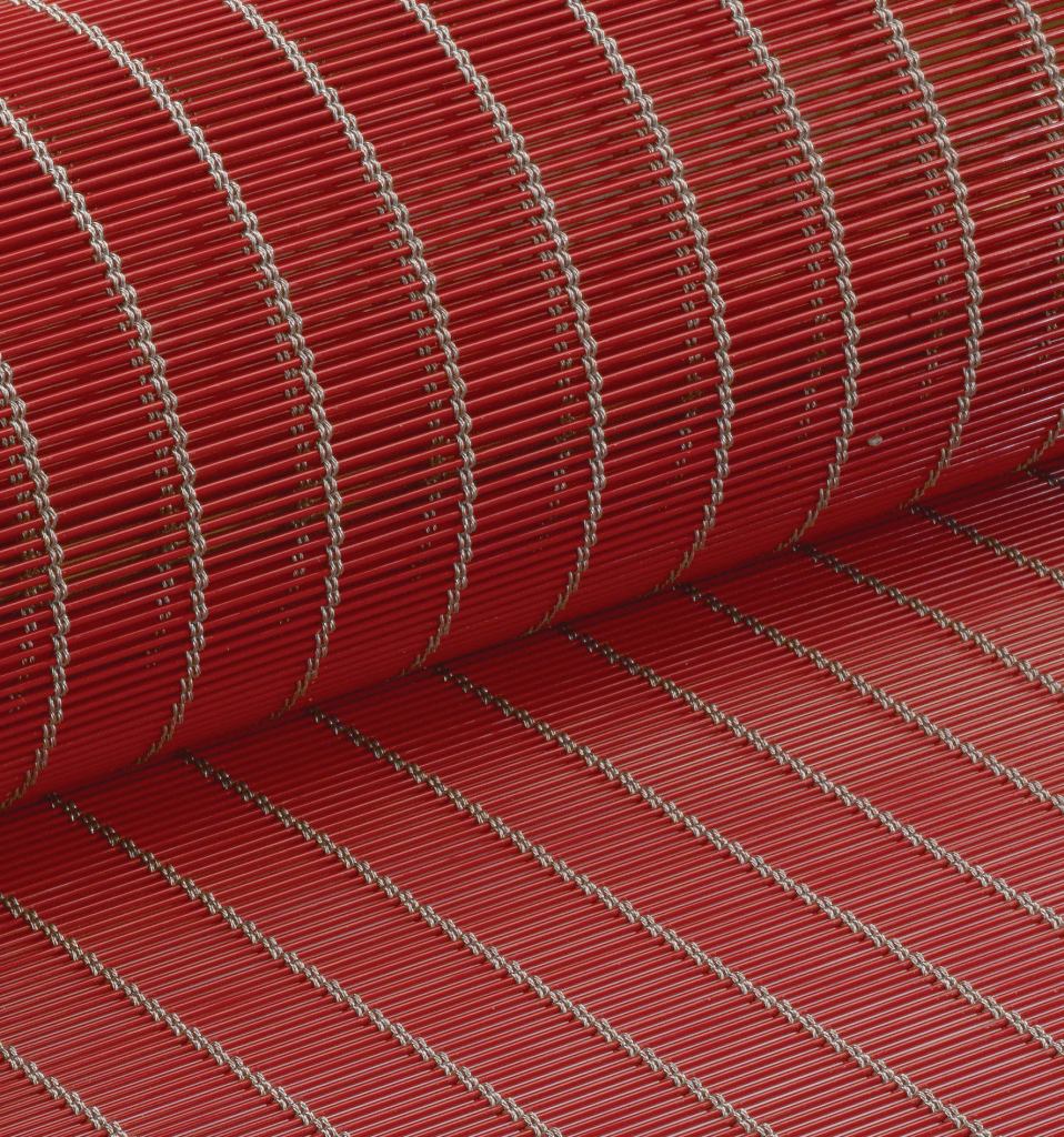 GKD has added a little color to its woven metal meshes. To produce the new Creative Weave collection, the German company collaborated with a band-coating specialist to develop a process for the UV-resistant and weather-resistant coating of flat wire. A color coat approximately 15 micrometers thick plus a silk-gloss lacquer can be applied and heat-set to several thousand meters of wire per coil, in any quantity required. Six colors are available: black, white, blue, red, green, and gold.

creativeweave.de