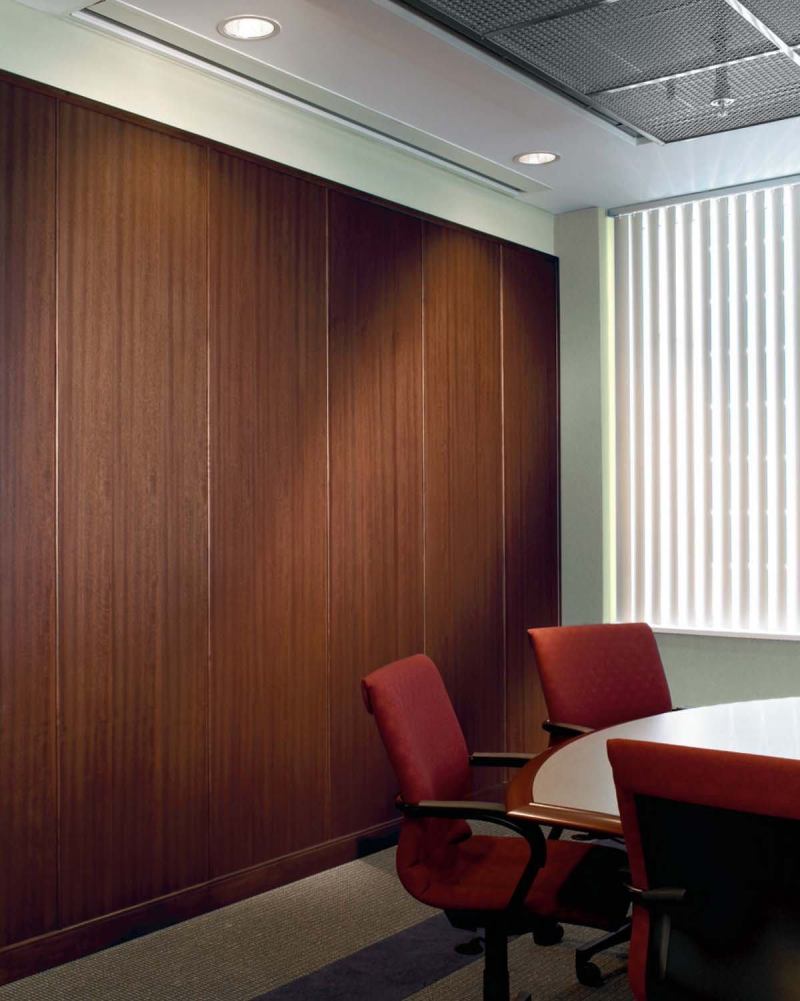 WoodWorks Ekos wall system



Armstrongwww.armstrong.com

Real-wood veneer is paired with an acoustical and sustainable substrate - No added urea formaldehyde in the adhesives, coating, or core - Emits no detectable VOCs - Substrate contains high recycled content - Mineral fiber core can be recycled with manufacturer - Available in four finishes with a variety of decorative wood and metal accessories