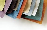 The Campione Collection from Designtex has three new multiscaled patterns: Corda features a slightly irregular stripe, Ondina (shown) is inspired by the ripple effect created by water droplets, and Stampato plays on positive and negative space on variegated ground. Corda is available in 18 colorways, Ondina in 16, and Stampato in 13. The wallcovering contains 30% recycled content-20% post-consumer recycled polyester and 10% pre-consumer recycled vinyl-and is applied with the company's Recore Recycled Wall Technology backing.  designtex.com