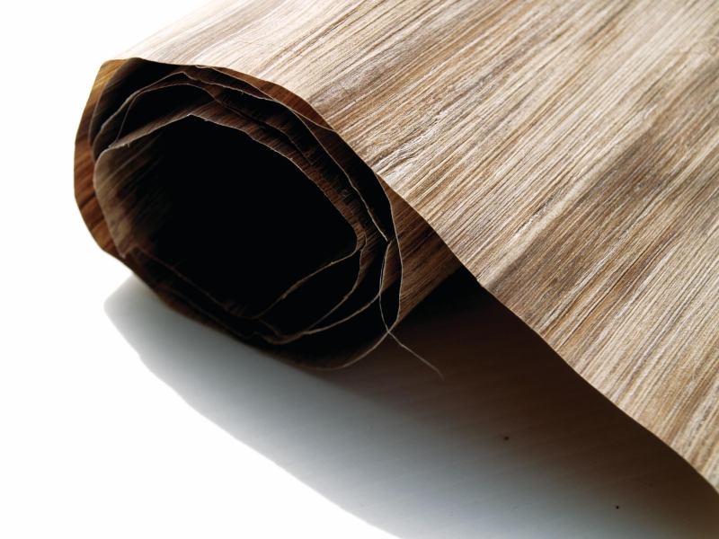 Green Blade from FibandCo is a natural, handmade veneer composed of banana fibers. The banana plants are grown in Martinique and, after the fruit is harvested, the trunklike stalks (which must be cut down for the plant to regrow and produce more fruit) are turned into fibrous veneers. Available in four colorsBahamas, Havana, Aruba, and Saint-Barth-the veneers are available in four thicknesses ranging from 0.004" to 0.014". Green Blade is suitable for use in interior fittings and furniture.  fibandco.com