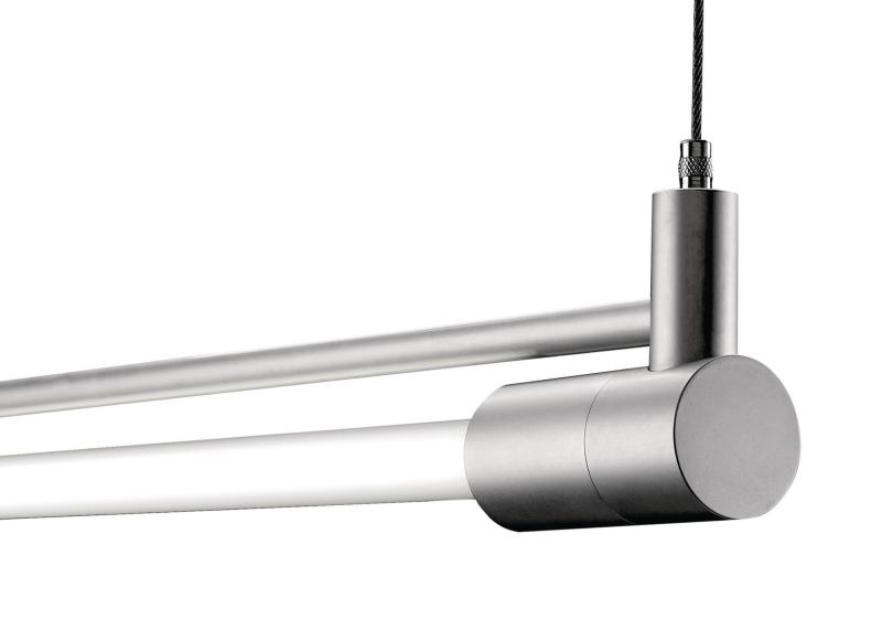 The TORi linear luminaire from Birchwood Lighting, made of machined aluminum components, houses a single T5 or T5HO fluorescent lamp. Different socket covers are availablebullet, concave, round, and squareand users can choose from many lens and finish options, including a frosted acrylic round cover and direct and indirect reflectors. Fixtures are available in 2', 3', 4', and 5' lengths, and are UL listed for dry and damp locations. ¢ birchwoodlighting.com