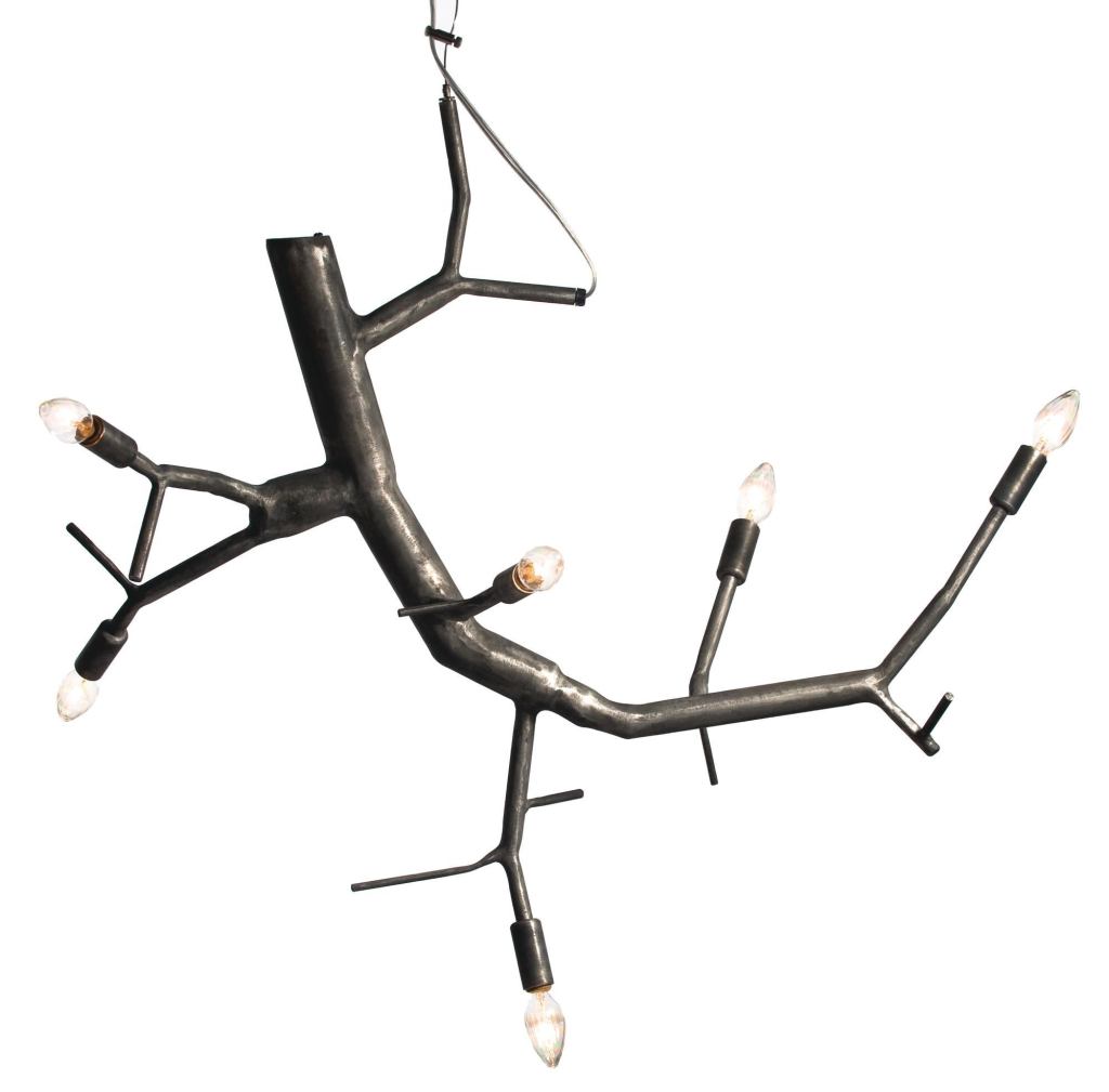 The newGrowth line of lamps from CPLighting are made from 90% post-consumer recycled content and can be specified in any size and configuration from 12" to 20'. Suitable for residential, commercial, and hospitality applications, the halogen line-voltage fixtures can be used as wall accent pieces or combined to fill an entire atrium. They can also be hung from the ceiling in a mono-point installation to create a chandelier. The fixtures are made of salvaged brushed-aluminum pipe, making them light and strong enough to be placed in a cantilevered position to compensate for ill-placed ceiling electrical service or obstructions such as beams or ductwork. Designed by Christopher Poehlmann, they take a 50W JCD-type halogen bulb. cplighting.com