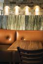 The Veritas Botanical Series of decorative Resinart panels features PureColor technology, flexible hardware systems, and precise fabrication. Texture, interlayer, and color options, such as the Savannah 1/4" panels (shown), offer customization for creating the most appropriate panel for such commercial installations as healthcare, hospitality, retail, education, and office space. Seven hardware systems offer solutions that can join, suspend, or render forms movable within ceiling panels, feature walls, balustrades, and furniture. Veritas panels are GreenGuard certified for indoor air quality. veritasideas.com