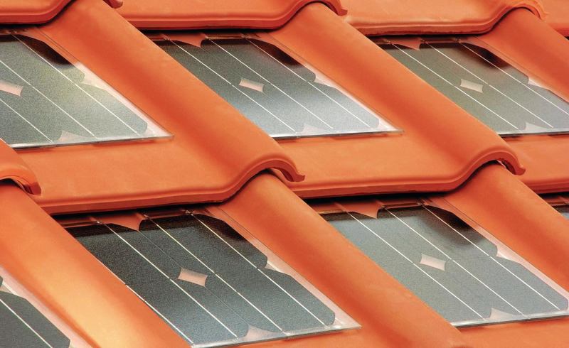 Designed for applications for which regular solar panels would look inappropriate, Tegolasolare tiles from Area Industrie Ceramiche are composed of red clay and look like traditional roof tiles. A solar panel consisting of four photovoltaic cells is installed on each tile, and then the tile is installed normally. Panels are connected to create a photovoltaic field, which can cover the roof or be as large or small as needed. The company says 100 tiles can produce 1 kW of energy. The photovoltaic panels are interchangeable and can be integrated with the tile in stages. Damaged panels can be replaced if necessary and more efficient panels can be fitted over time. areaindustrie.it