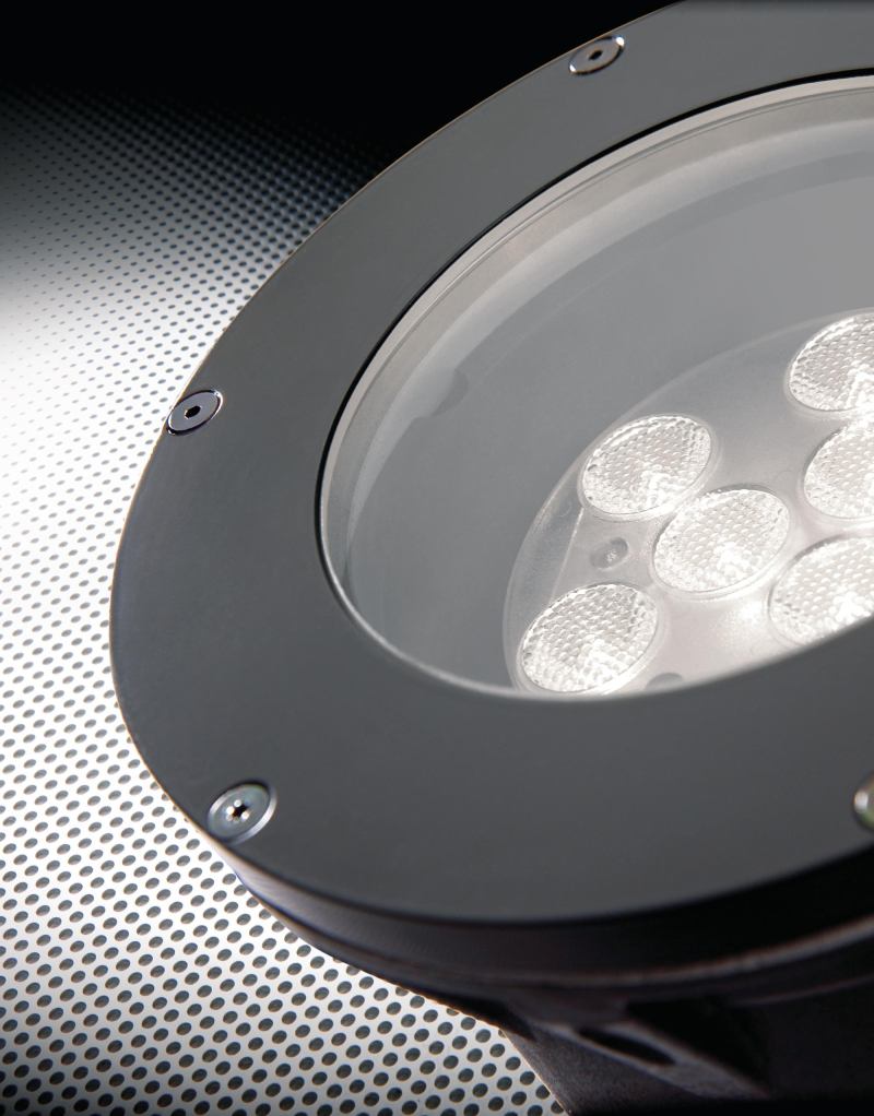 New LED 32 luminaires from Winscape, a division of Winona Lighting, deliver an output that matches a 50W PAR halogen lamp, while using only 15W. LED 32 consists of nine high-output LEDs with an integral 12V AC driver with both warm-white (3,000 K) and cool-white (5,000 K) color temperatures. Three beam spreads are available (10, 25, and 40 degrees), each dimmable with a standard low-voltage magnetic dimmer. The integral 12V AC transformer is designed for 120V or 277V installations. The luminaire can be used in three applications: flood and accent, ingrade, and architectural. winonalighting.com/winscape