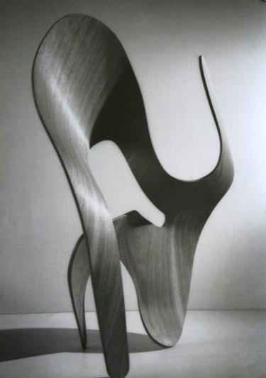 A molded-plywood sculpture by Ray Eames, 1943.