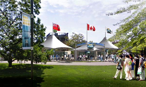 Entry pavilion rendering