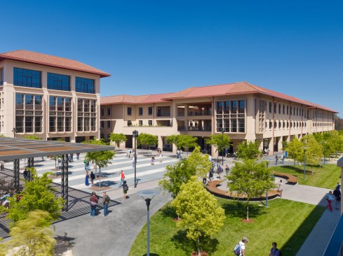 The Knight Center's buildings and central quad were designed to create a seamless indoor/outdoor experience.
