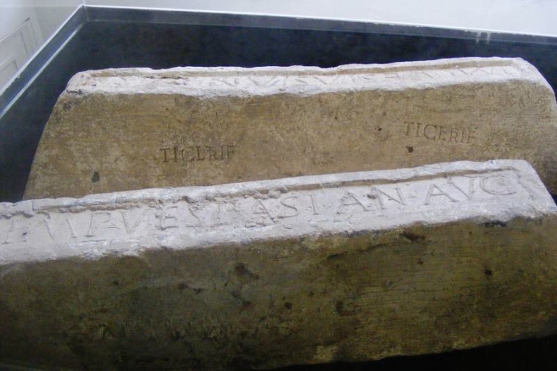 Lead ingots at the Wells and Mendip Museum.