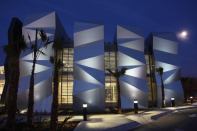 Four tessellated volumes represent the core values of the Foundation.