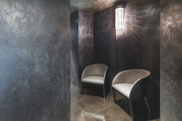 Porcelain shouldn’t be limited to bathrooms and flooring. Designed to mimic the look of metal that has been weathered from exposure to the natural elements, the Oxide Collection by Crossville comes in seven colors for modernist skinning of walls, doors, countertops, and other custom applications in both commercial and residential settings. Oxide, which comes in 3mm-thick, 3’4”-by-10’-panels, can cover existing tile, wood, and painted finishes. laminambycrossville.com