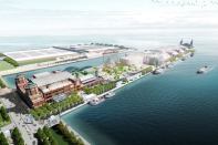 Pierscape, aerial view.
