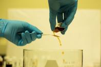 Demonstration of a new liquid-impermeable coating.
