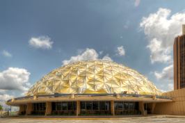 The Gold Dome building, which will be renamed the TEEMCO Gold Dome, as it stands today.
