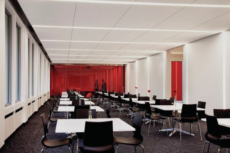 The corporate dining room on the main level.