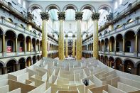 Ingels reaches a dead end in a walk-through of his maze.