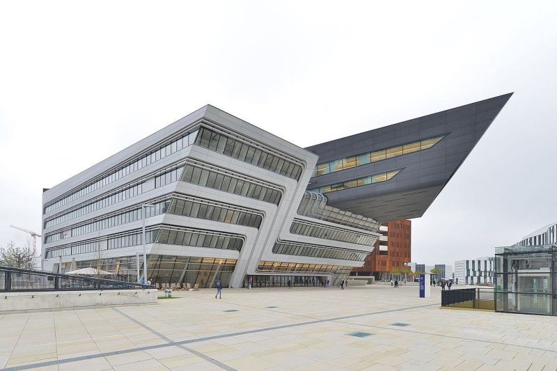The Library and Learning Center at the Vienna University of Economics and Business by Zaha Hadid.