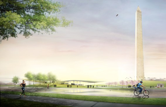 A new pavilion will house much-needed facilities beside the Washington Monument. 