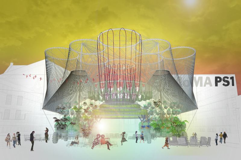 Rendering of Andrés Jaque/Office for Political Innovation’s COSMO, winning design of the 2015 Young Architects Program.