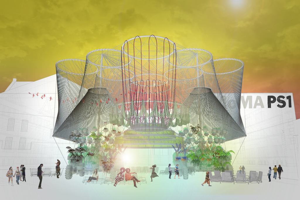 Rendering of Andrés Jaque/Office for Political Innovation’s COSMO, winning design of the 2015 Young Architects Program.