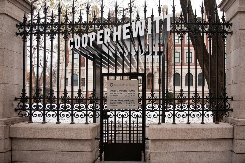 Cooper Hewitt, Smithsonian Design Museum, 90th Street garden entrance.