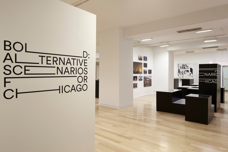 View of the exhibit &nbsp;"BOLD: &nbsp;Alternative &nbsp;Scenarios &nbsp;for &nbsp;Chicago" at the inaugural Chicago Architecture Biennial.