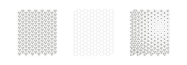 Component grids derived from the patterning process.