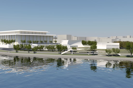 View from water facing northeast