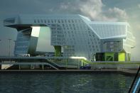 New Keelung Harbor Service Building, Keelung, Taiwan.