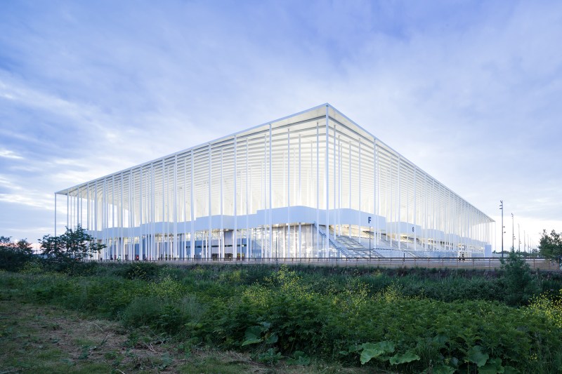 In late May, the Football Club des Girondins de Bordeaux played its first home game at its new stadium. In the design for the 829,790-square-foot structure, the Basel, Switzerland–based architecture firm chose to forgo a conventional fa&ccedil;ade and construct an open-air form that suggests the function within.
