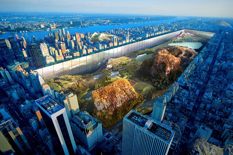 The winner of the 2016 eVolo Magazine Skyscraper Competition turns New York's Central Park into a sunken natural refuge lined with a mixed-use development.