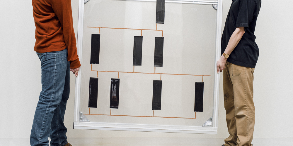 A photovoltaic façade panel from KieranTimberlake's 2008 Cellophane House.