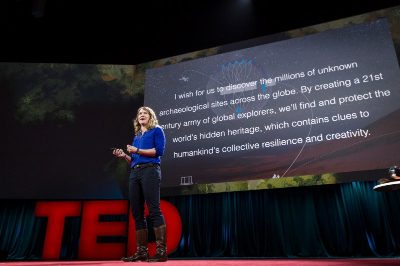 Sarah Parcak, winner of this year's TED Prize, presents at TED2016 this week in Vancouver, Canada.