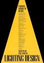 Original recruitment poster for the Master of Fine Arts in Lighting Design program at Parsons School of Design.