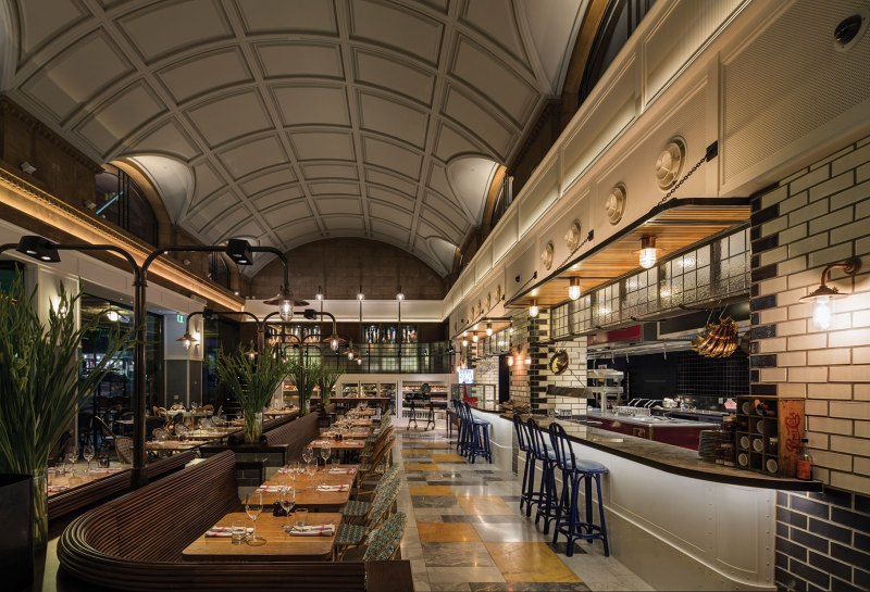 The main dining area called “The Marketplace.”