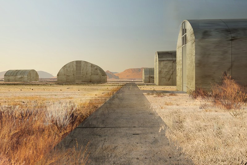 Concrete BuildingsMarfa, TexasExterior perspective, digital