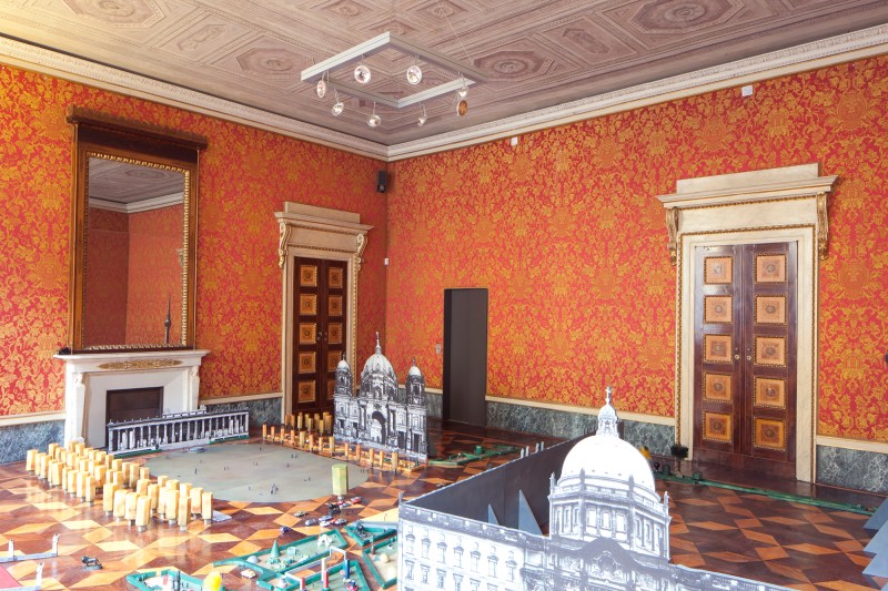 Baukuh with Yellow Office and Stefano Graziani, "Model at Palazzo Reale," Milan, 2012.