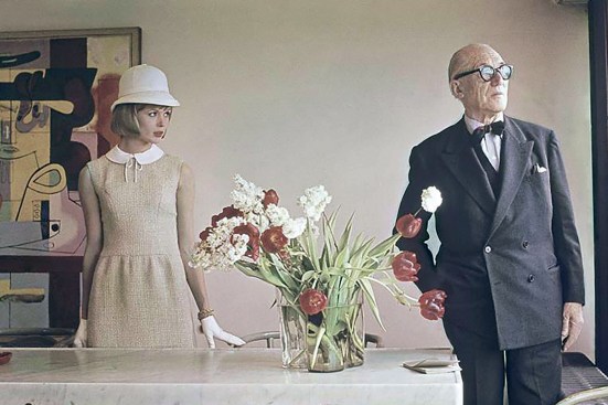 Kirsten Kiser and Le Corbusier in his Paris apartment