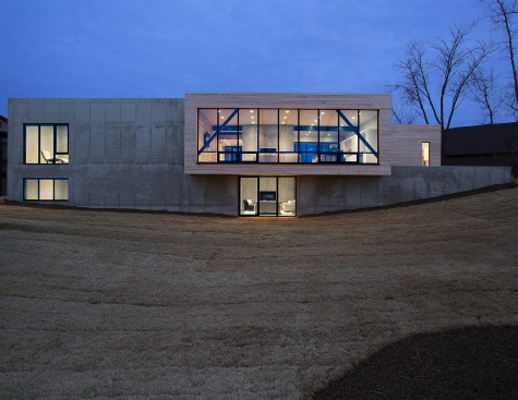 Exterior looking south